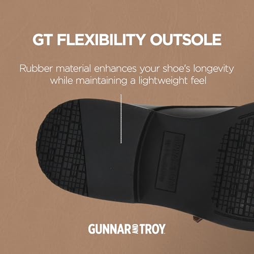 Gunnar and Troy Maverick Mens Dress Shoes Oxford | Single Monk Strap Dress Shoes for Men | Classic Wingtip Oxford Silhouette with Leather Uppers4