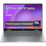 HP Envy x360 2-in-1 Laptop 16", 2K Touch Display, Built-in AI, Intel Core Ultra 7 155U Processor, 16GB RAM, 512GB SSD, Intel Graphics, Windows 11, Convertible, Long Battery Life, Silver, 9V361PA