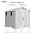 Patiowell 6X8 FT Plastic Outdoor Storage Shed with Floor, Resin Tool Sheds with Lockable Door and Window, Weather-Resistant Garden Shed, Easy Assembly for Backyard, Patio, Light Gray