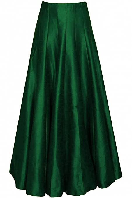 radhika 'n' dhaanya creation Radhika Creation Silk Fabric Long Kali Pattern Skirt (Flair 6 Meter Round)-picture-44