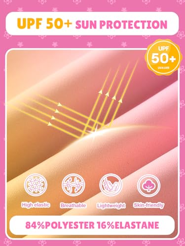 Angel season Girls One Piece Swimsuit and Quick Dry Cute Toddler Girls Rainbow Bathing Suit Size 5-6T Bundle4