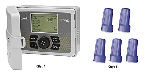 Orbit 57946 B-hyve Indoor/Outdoor 6 Station WiFi Sprinkler System & Med Waterproof Wire