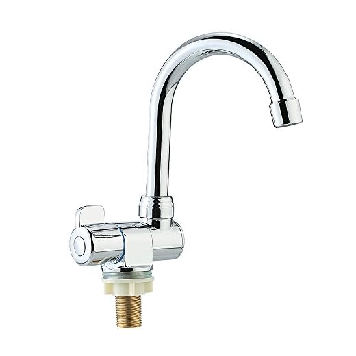 Blusea Foldable Water Faucet, Deck/Wall Mounted Rotating RV Faucet, High-end Kitchen Tap for Pop-up Camper Recreational Vehicle Motorhome Travel Trailer
