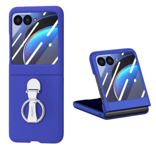 Moto Razr 50 Ultra�p�P�[�X,�����X�N���[���v���e�N�^�[�ƌy�ʂŒ����^�P�[�X,�ϏՌ������O�P�[�X (Razr 50 Ultra�p,�u���[)