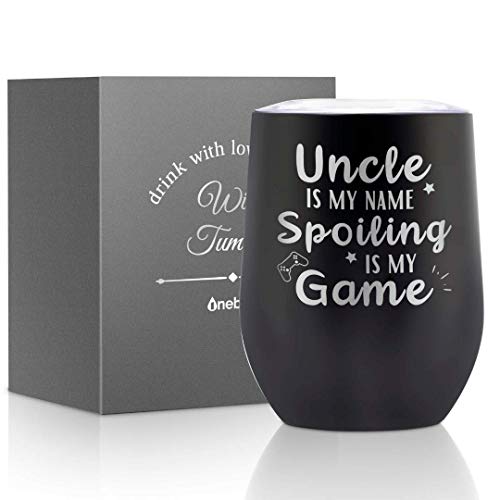 Uncle Gifts Wine Tumbler from Niece and Nephew, Funny Gift Idea for The Best Uncle/Brother for Christmas, Birthday, Fathers Day, Box and Greeting Card Included Uncle Gifts Wine Tumbler from Niece and Nephew, Funny Gift Idea for The Best Uncle/Brother for Christmas, Birthday, Fathers Day, Box and Greeting Card Included