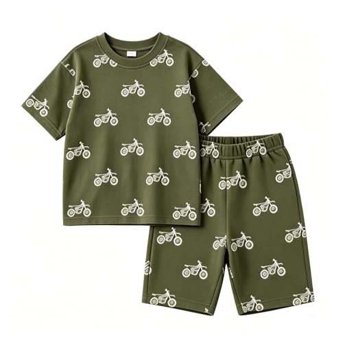Conjunto de verano para niños pequeños con camiseta manga corta y short casual