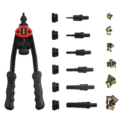 CCLIFE Nietmutternzange Set M3M10 inkl. 60 Nietmuttern