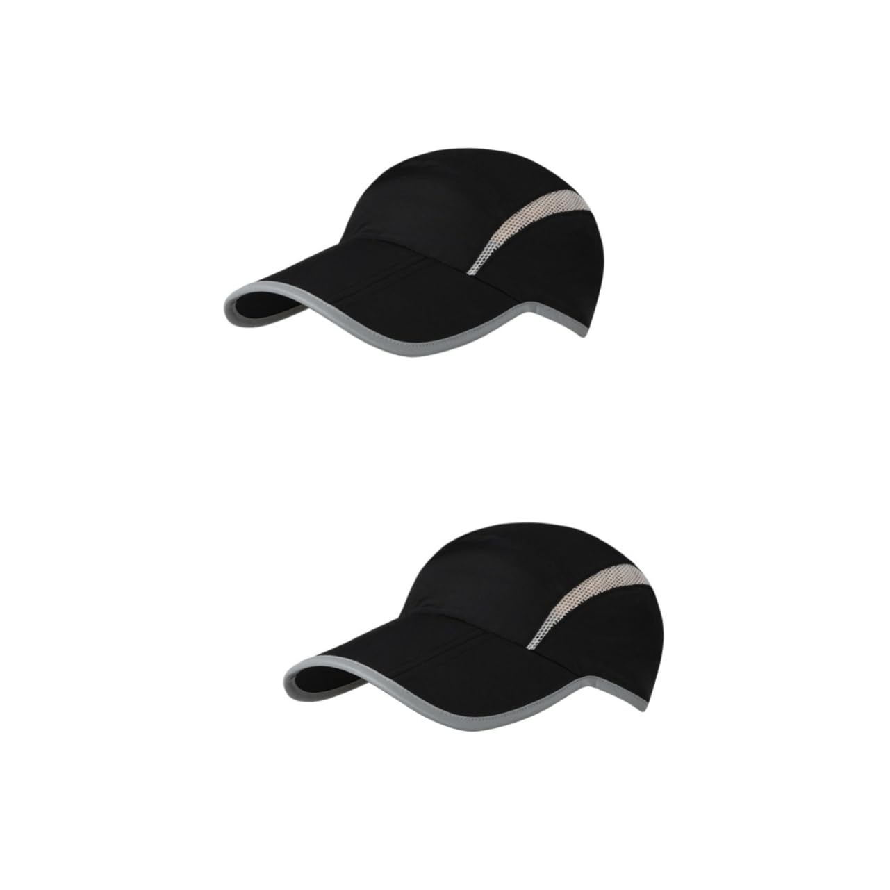 BESTYASH Baseball Kappe Rand Baseballmützen für Herren Kappen Laufmütze für Frauen Atmungsaktiv Mütze Männer Schirmmützen für Damen Sonnenhut Damenmützen für den Sommer Sporthut Nylon Black