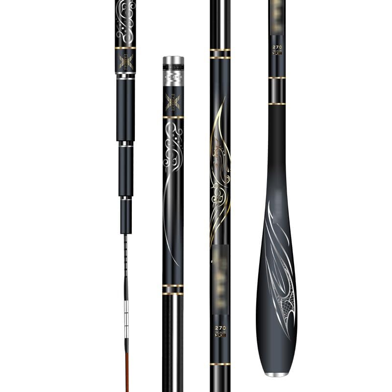 Canna da Pesca per Torrente Canna da Pesca Leggera, Ultraleggera, Ultrafine, Canna da Pesca a Mano, Canna da Pesca Selvaggia Canna da Pesca compatta(5H3.9M)