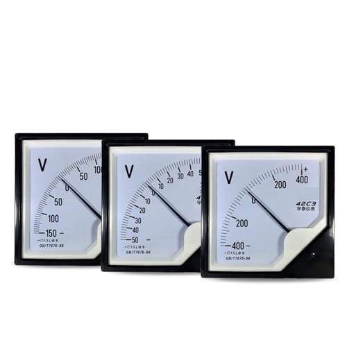 Voltmètre CC 42C3 double polarité boîtier robuste 10V à ±50V CC
