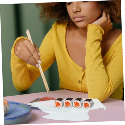 Plato para sushi acrílico con diseño bote 39x19x5cm miniatura 4