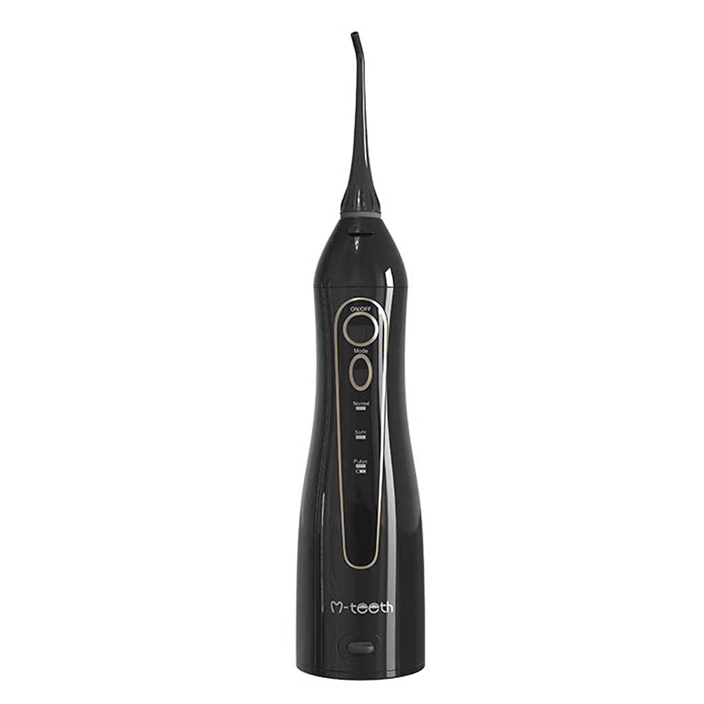 TJH Flosser per Acqua a Batteria, irrigatore Orale Professionale con Punte a Getto, flosser Dentale Portatile Ricaricabile, IPX7 Impermeabile, 150 ml, 3 modalità per Adulti e Bambini