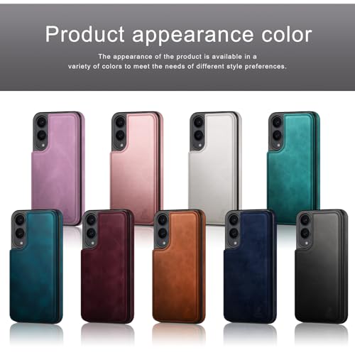 DJDUCK Designed for Samsung Galaxy S25 Edge Case Wallet with Card Holder, [Magnetic Clasp Cover] [RFID Blocking Leather Protection] Shockproof Women Men Cases for Samsung S25 Edge Light Brown by DJDUCK - Image 5
