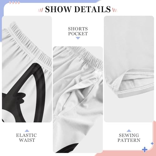 Boys' Pants Siberian Husky Dog Waving Paw Long Bottoms Jogger Pants Elastic Waist Trousers with Pockets S-XL4