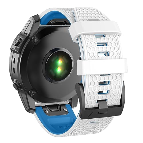 MYSNBKN Compatible with Garmin Fenix 7X Band, 26mm Soft Silicone Watch Band Replacement for Fenix 5X/Fenix 6X/Fenix 5X Plus/Fenix 6X Pro/Fenix 3/Fenix 3HR Smartwatch