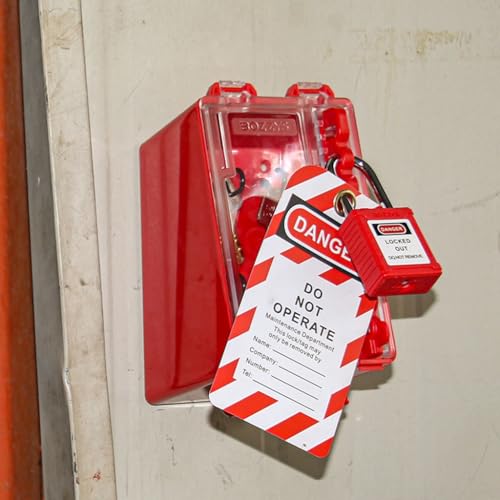 Lockout Tagout Caixa de Cadeado Grupo Cadeado Fixado na Parede Bloqueio Tag Out Station 8 Posições d