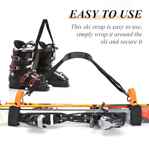 FDGGT 1 Stück Skigurte, Skibindungen, Verstellbare Skigurte, Skischultergurte, Skizubehör