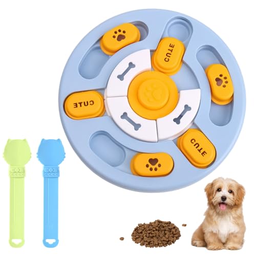 Marjoramy Giocattoli Educativi per Cani e Gatti, Ciotole Slow Food, Ciotole Educative Sonore e Distributori di Snack, Anti-Soffocamento e Antiscivolo per Cani e Gatti