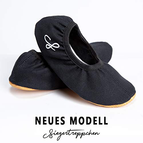 Siegerertreppchen® turnkschoenen katoen zwart (maat 26-35) gymschoenen voor meisjes & jongens. Ademende en slipvrije… - Image 8