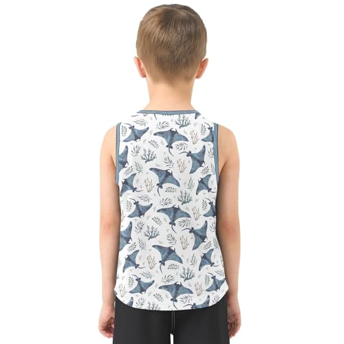 Baby Boys Sleeveless Tank Top Devilfish Toddler Athletic Vest 3-10T3