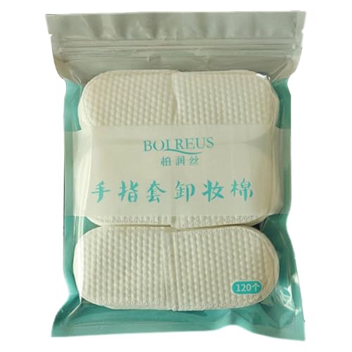 Milageto Almohadilla de algodón con forma de U, ligera, para desmaquillar, no tejida, para limpieza facial, para niñas, profesional