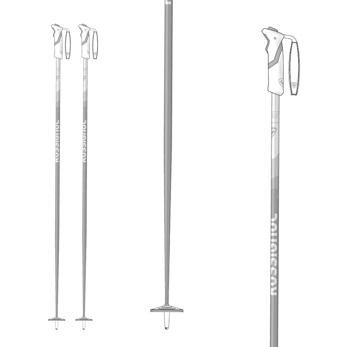 Rossignol - Kije narciarskie Electra Premium Silver Clip - Kobiety - Rozmiar 110 - Szary