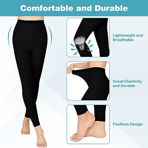 ktinnead 20-30 mmhg compression pantyhose for women footless medical compression stockings waist high opaque compression tights for edema varicose veins swelling pregnant teacher doctor