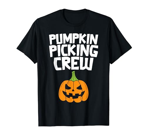 Disfraz de Halloween para niños pequeños de Pumpkin Picking Crew Camiseta