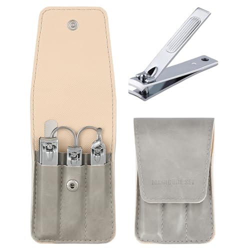 Nail-Clipper-Set-Gifts-for-Men-6-Pcs-Case-Fingernail-Clipper-Christmas-Stocking-Stuffers-for-Adults-Grey Nail Clipper Set Gifts for Men 6 Pcs Case Fingernail Clipper Christmas Stocking Stuffers for Adults Grey