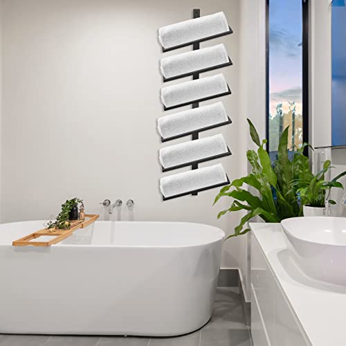 Étagère à vin en métal Noir, Giyiprpi Casier à vin Mural pour Tous Les Types de vins, Casiers à Bouteille Porte Bouteilles étagère Suspendue pour Cave De Bar De Cuisine (B9) - Image 6