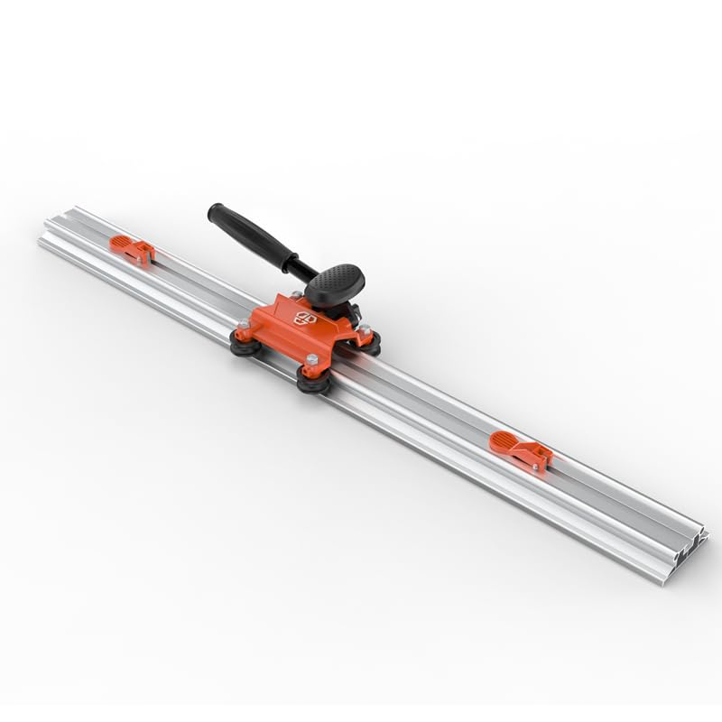 Manual Tile Cutter, 5-71 inch, Porcelain Ceramic Tile Cutter with Tungsten Carbide Cutting Wheel, Anti-Skid Feet, Durable Rails for professional installers or beginners