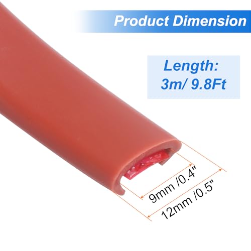 Image of uxcell U-Shape Edge Banding, 9.8ft x 9mm TPE Self-Adhesive Veneer Edging, Plywood Edge Trim Flexible Furniture Edge Protector for Countertop Cabinet Shelf Repair Restoration (Brown)