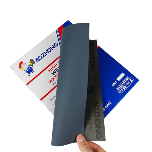 AOZHONG 2000 Grit Sand Paper, 9 x 11 Inch, 25 Pcs Wet Dry Sandpaper Sheets, Silicon Carbide for Wood, Metal, Automotive Sanding and Polishing, Waterproof and Durable by AOZHONG - Used condition - Image 2