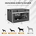 Bethshaya Dog Crate Cover 36 Inch [2025 Upgraded 1680D Fabric] – Heavy-Duty Insulated & Breathable Dog Kennel Cover, 36’’L×23’’W×25’’H Windproof & Light-Blocking, Gray(Cover Only)