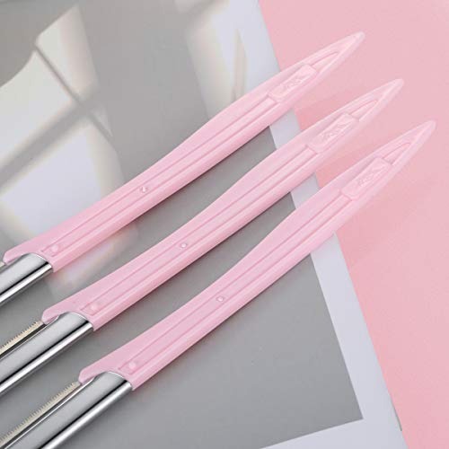 Augenbrauen-Rasierer, Wange, Gesichtshaarentferner, Pfirsich-Rasierer, Damen-Trimmer, Rasier-Pflegeset, 3-teilig (Rosa) - Image 7