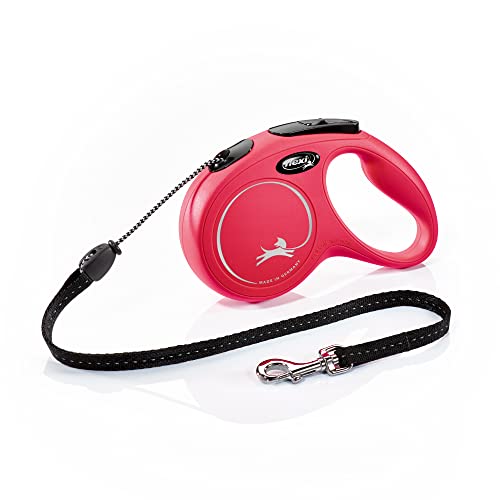FLEXI New Classic Laisse avec Cordon pour Chien Rouge 5 m Taille M