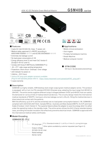 Adaptateur secteur GSM40B solution alimentation 7.5V stable - 3