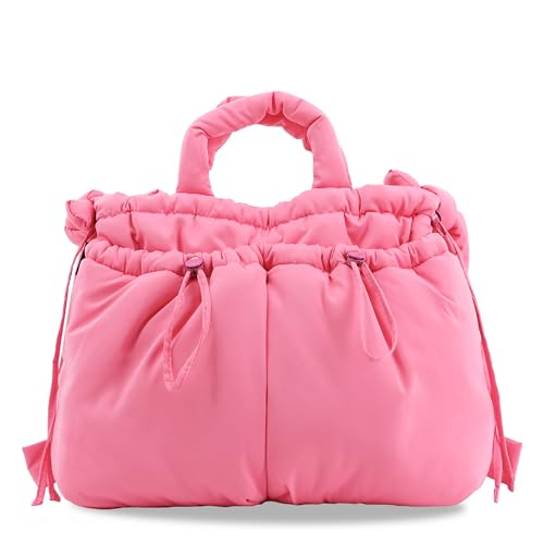 J World New York Quilted Puffer Tote Bag for Women. Puffy Shoulder Handbag Converts to Puff Backpack4