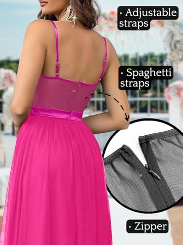 Image of ChiaoLezhee Womens Sexy Maxi Corset Dress, Cocktail Prom Wedding Guest, Bridesmaid Formal Dresses for Women, Birthday Outfits