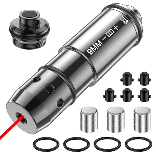 ROTSGNEE 9mm Laser Training Cartridge Dry Fire Training System for Dry Fire Practice and Shooting Training with 3 Set Batteries and Replaceable Back Cover