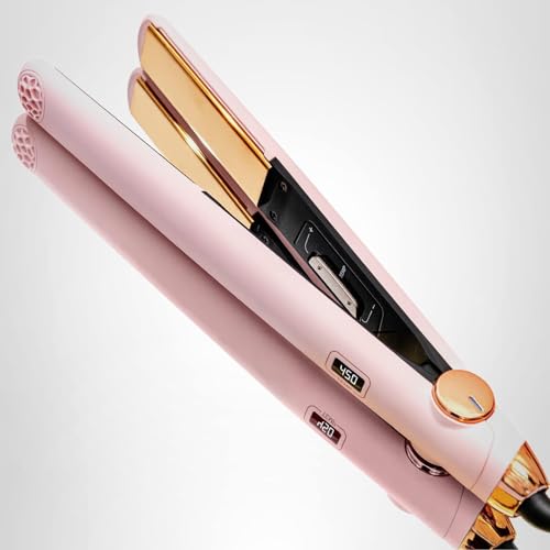 TYMO Flat Iron Hair Straightener and Curler 2 in 1 with 10s Fast Heating, 1 Inch Professional Titanium Straightening Curling Iron with 32 Adjustable Temp and Automatic Shut Off