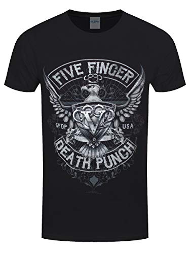 T-shirt Five Finger Death Punch Eagle Crest homme noir en coton