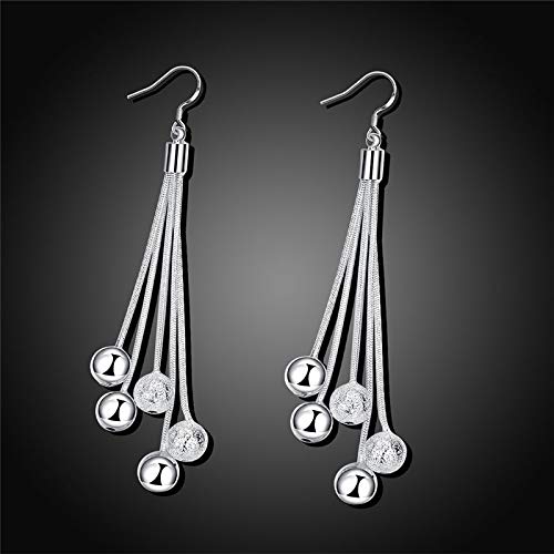 Boucles d'oreilles en argent sterling à cinq perles pour femmes bijoux mariage