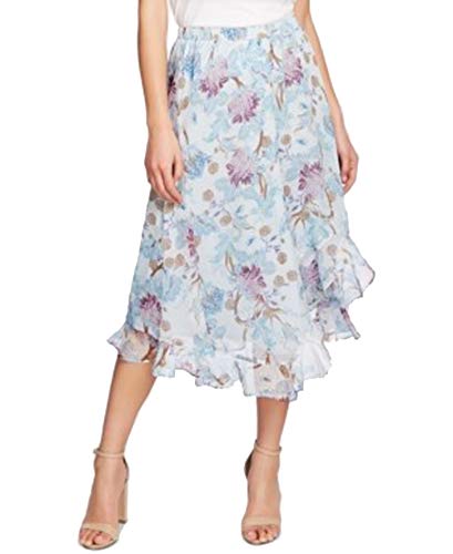 Vince Camuto Women's Poetic Blooms Floral Asymmetric Maxi Skirt