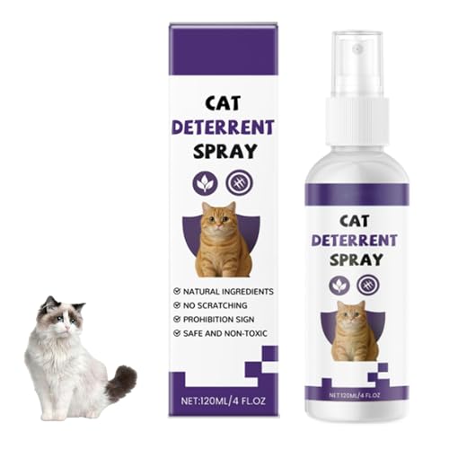 Spray anti-graffio per gatti, 2025 Nuovo spray repellente per gatti per interni ed esterni 120 ml, impedisce ai gatti di graffiare mobili, piante, divani, tappeti e tende (1 pezzo)