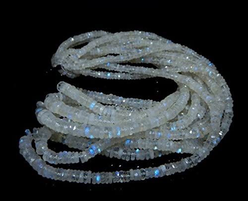 Perles Heishi en pierre naturelle facettée blanche LKBEADS pour fabrication de bijoux DIY