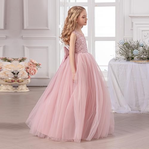 Flower Girl Dress Fancy Elegant Tulle Wedding Party Birthday Princess Bridesmaid Communion Pageant Gown Maxi3