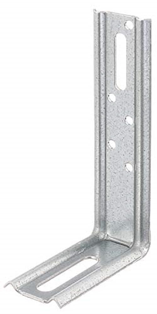Alberts 866266 Adjustable Angle Bracket | 90° Angle, Stamped, with Slotted Hole | sendzimir galvanised | 70 x 120 x 30 mm | Set of 25