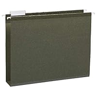 Amazon Basic Hanging File Folders, Letter Size, Standard Green, 1/5-Cut Adjustable Tabs, 25 Per Box (81602), Standard Green - 1/5 Tabs