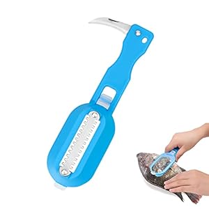 TAIHE 1 Stück Fischschuppen Entferner, Kunststoff Entschupper für Fisch, Fischschupper Fischentschupper mit Klarer…